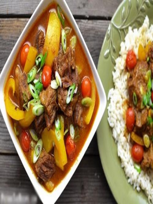 Bò hầm cà ri và nước cốt dừa